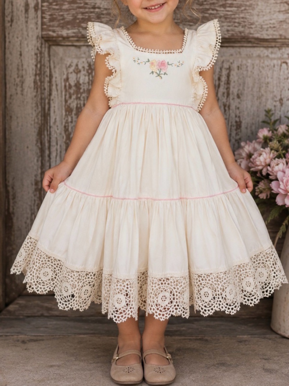 Dollcake NWT That Darling Dress Photography Embroidered Preppy Girls 1